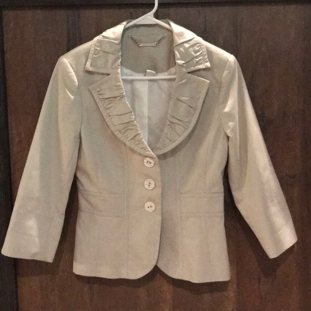 White House Black Market cream blazer